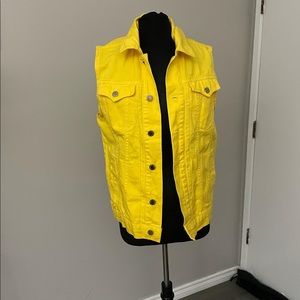 Yellow Denim Vest